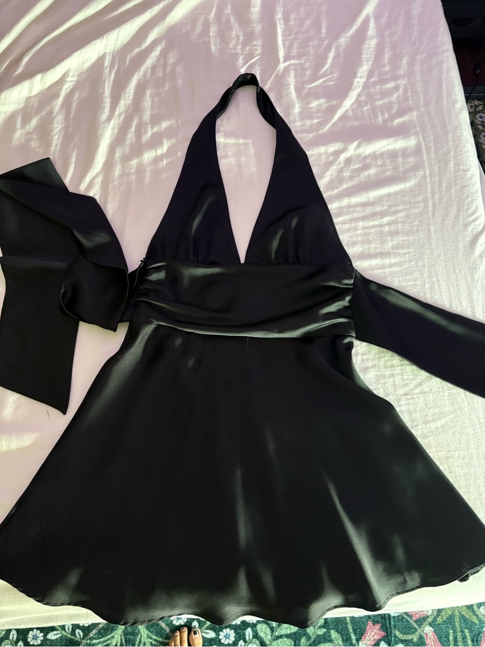 Zara Black Halter Mini Dress